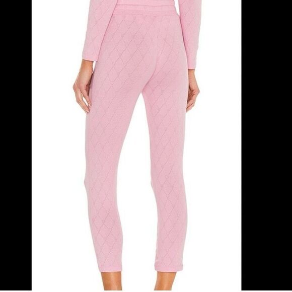 LoveShackFancy Pink Heart Knit Joggers - Picture 2 of 7